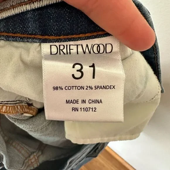 Driftwood Women’s Boho High Waisted Floral Embroidered Slim Leg Medium Wash Jean - Picture 10 of 10